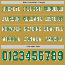 Charger l&#39;image dans la galerie, Custom Old Gold Kelly Green-White Long Sleeve Authentic Football Jersey
