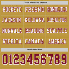Charger l&#39;image dans la galerie, Custom Old Gold Crimson-White Long Sleeve Authentic Football Jersey
