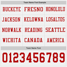 Charger l&#39;image dans la galerie, Custom White Red Long Sleeve Authentic Football Jersey

