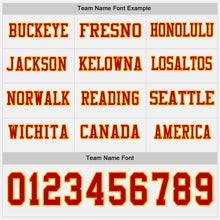 Charger l&#39;image dans la galerie, Custom White Red-Gold Long Sleeve Authentic Football Jersey
