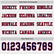Charger l&#39;image dans la galerie, Custom White Navy-Red Long Sleeve Authentic Football Jersey

