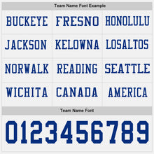 Charger l&#39;image dans la galerie, Custom White Royal Long Sleeve Authentic Football Jersey
