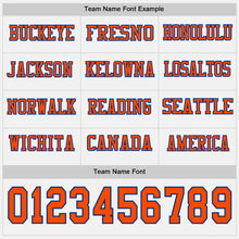 Charger l&#39;image dans la galerie, Custom White Orange-Royal Long Sleeve Authentic Football Jersey
