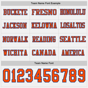 Custom White Orange-Royal Long Sleeve Authentic Football Jersey