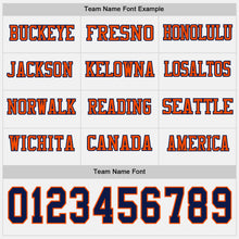 Charger l&#39;image dans la galerie, Custom White Navy-Orange Long Sleeve Authentic Football Jersey
