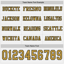 Charger l&#39;image dans la galerie, Custom White Old Gold-Black Long Sleeve Authentic Football Jersey
