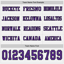 Charger l&#39;image dans la galerie, Custom White Purple-Black Long Sleeve Authentic Football Jersey
