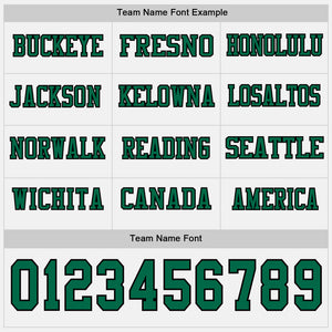 Custom White Kelly Green-Black Long Sleeve Authentic Football Jersey