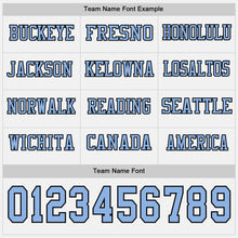 Charger l&#39;image dans la galerie, Custom White Light Blue-Black Long Sleeve Authentic Football Jersey
