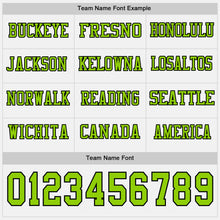 Charger l&#39;image dans la galerie, Custom White Neon Green-Black Long Sleeve Authentic Football Jersey

