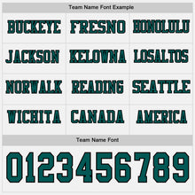 Charger l&#39;image dans la galerie, Custom White Midnight Green-Black Long Sleeve Authentic Football Jersey
