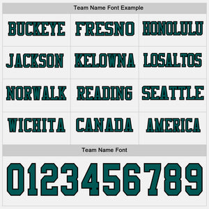 Custom White Midnight Green-Black Long Sleeve Authentic Football Jersey