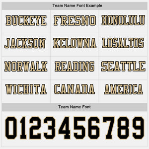 Custom White Black-Vegas Gold Long Sleeve Authentic Football Jersey