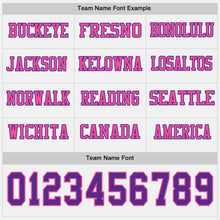 Charger l&#39;image dans la galerie, Custom White Purple-Pink Long Sleeve Authentic Football Jersey
