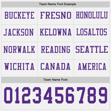 Charger l&#39;image dans la galerie, Custom White Purple Long Sleeve Authentic Football Jersey
