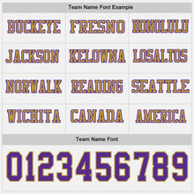 Charger l&#39;image dans la galerie, Custom White Purple-Old Gold Long Sleeve Authentic Football Jersey
