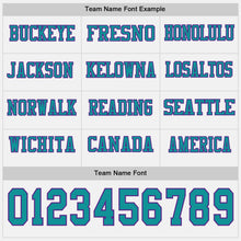 Charger l&#39;image dans la galerie, Custom White Teal-Purple Long Sleeve Authentic Football Jersey

