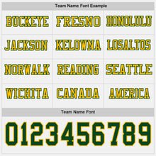 Load image into Gallery viewer, Custom White Green-Gold Long Sleeve Authentic Football Jersey
