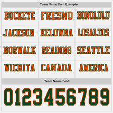 Charger l&#39;image dans la galerie, Custom White Green-Orange Long Sleeve Authentic Football Jersey
