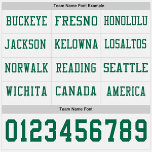 Custom White Kelly Green Long Sleeve Authentic Football Jersey