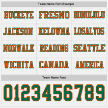 Charger l&#39;image dans la galerie, Custom White Kelly Green-Orange Long Sleeve Authentic Football Jersey
