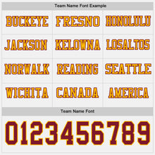 Charger l&#39;image dans la galerie, Custom White Crimson-Gold Long Sleeve Authentic Football Jersey

