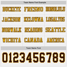Charger l&#39;image dans la galerie, Custom White Brown-Gold Long Sleeve Authentic Football Jersey
