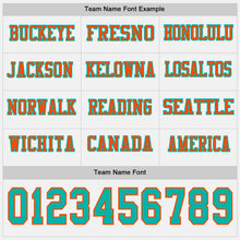 Charger l&#39;image dans la galerie, Custom White Aqua-Orange Long Sleeve Authentic Football Jersey
