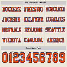 Load image into Gallery viewer, Custom Cream Orange-Royal Long Sleeve Authentic Football Jersey
