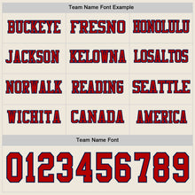 Charger l&#39;image dans la galerie, Custom Cream Red-Navy Long Sleeve Authentic Football Jersey
