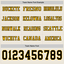 Charger l&#39;image dans la galerie, Custom Cream Black-Gold Long Sleeve Authentic Football Jersey
