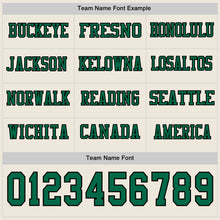 Charger l&#39;image dans la galerie, Custom Cream Kelly Green-Black Long Sleeve Authentic Football Jersey
