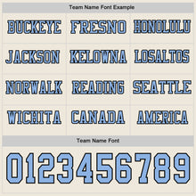 Charger l&#39;image dans la galerie, Custom Cream Light Blue-Black Long Sleeve Authentic Football Jersey
