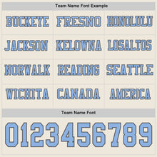 Charger l&#39;image dans la galerie, Custom Cream Light Blue-Steel Gray Long Sleeve Authentic Football Jersey
