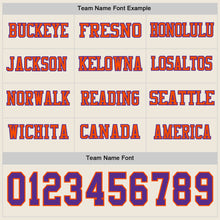 Charger l&#39;image dans la galerie, Custom Cream Purple-Orange Long Sleeve Authentic Football Jersey
