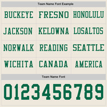 Charger l&#39;image dans la galerie, Custom Cream Kelly Green Long Sleeve Authentic Football Jersey
