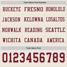 Charger l&#39;image dans la galerie, Custom Cream Crimson Long Sleeve Authentic Football Jersey

