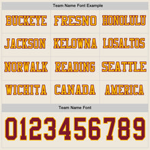Charger l&#39;image dans la galerie, Custom Cream Crimson-Gold Long Sleeve Authentic Football Jersey
