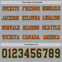 Charger l&#39;image dans la galerie, Custom Gray Green-Orange Long Sleeve Authentic Football Jersey
