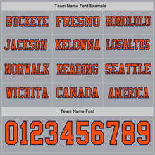 Charger l&#39;image dans la galerie, Custom Gray Orange-Navy Long Sleeve Authentic Football Jersey
