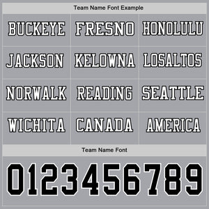 Custom Gray Black-White Long Sleeve Authentic Football Jersey