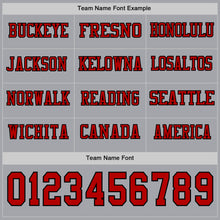 Charger l&#39;image dans la galerie, Custom Gray Red-Black Long Sleeve Authentic Football Jersey
