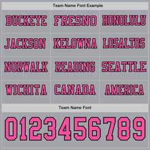 Charger l&#39;image dans la galerie, Custom Gray Pink-Black Long Sleeve Authentic Football Jersey
