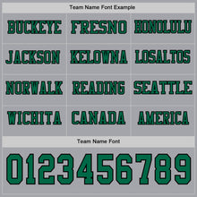 Charger l&#39;image dans la galerie, Custom Gray Kelly Green-Black Long Sleeve Authentic Football Jersey
