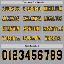 Charger l&#39;image dans la galerie, Custom Gray Black-Gold Long Sleeve Authentic Football Jersey
