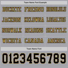 Charger l&#39;image dans la galerie, Custom Gray Black-Old Gold Long Sleeve Authentic Football Jersey
