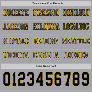 Custom Gray Black-Old Gold Long Sleeve Authentic Football Jersey