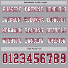 Charger l&#39;image dans la galerie, Custom Gray Crimson-White Long Sleeve Authentic Football Jersey
