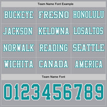 Charger l&#39;image dans la galerie, Custom Gray Teal-White Long Sleeve Authentic Football Jersey
