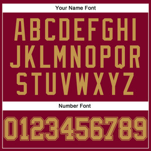 Custom Maroon Old Gold Authentic Throwback Basketball Jersey